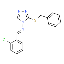 ChemSpider 2D Image | 3-(Benzylsulfanyl)-N-[(E)-(2-chlorophenyl)methylene]-4H-1,2,4-triazol-4-amine | C16H13ClN4S