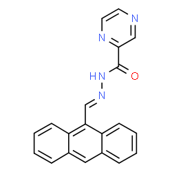 ChemSpider 2D Image | N'-[(E)-9-Anthrylmethylene]-2-pyrazinecarbohydrazide | C20H14N4O