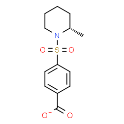 ChemSpider 2D Image | 4-{[(2S)-2-Methyl-1-piperidinyl]sulfonyl}benzoate | C13H16NO4S