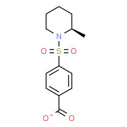 ChemSpider 2D Image | 4-{[(2R)-2-Methyl-1-piperidinyl]sulfonyl}benzoate | C13H16NO4S