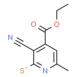 ChemSpider 2D Image | 3-Cyano-4-(ethoxycarbonyl)-6-methyl-2-pyridinethiolate | C10H9N2O2S