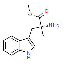 ChemSpider 2D Image | (2R)-3-(1H-Indol-3-yl)-1-methoxy-2-methyl-1-oxo-2-propanaminium | C13H17N2O2