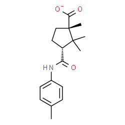 ChemSpider 2D Image | (1S,3R)-1,2,2-Trimethyl-3-[(4-methylphenyl)carbamoyl]cyclopentanecarboxylate | C17H22NO3