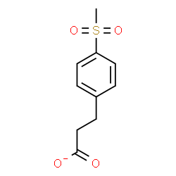 ChemSpider 2D Image | 3-[4-(Methylsulfonyl)phenyl]propanoate | C10H11O4S