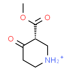 ChemSpider 2D Image | (3R)-3-(Methoxycarbonyl)-4-oxopiperidinium | C7H12NO3