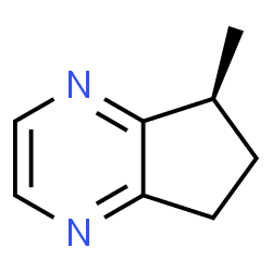 ChemSpider 2D Image | (5S)-5-Methyl-6,7-dihydro-5H-cyclopenta[b]pyrazine | C8H10N2