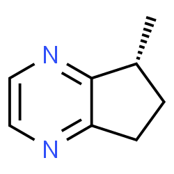 ChemSpider 2D Image | (5R)-5-Methyl-6,7-dihydro-5H-cyclopenta[b]pyrazine | C8H10N2