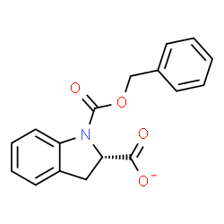 ChemSpider 2D Image | (2S)-1-[(Benzyloxy)carbonyl]-2-indolinecarboxylate | C17H14NO4