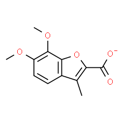 ChemSpider 2D Image | 6,7-Dimethoxy-3-methyl-1-benzofuran-2-carboxylate | C12H11O5