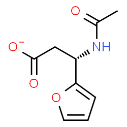 ChemSpider 2D Image | (3S)-3-Acetamido-3-(2-furyl)propanoate | C9H10NO4