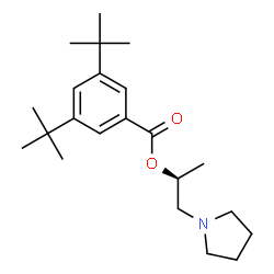 ChemSpider 2D Image | (2S)-1-(1-Pyrrolidinyl)-2-propanyl 3,5-bis(2-methyl-2-propanyl)benzoate | C22H35NO2