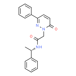 ChemSpider 2D Image | 2-(6-Oxo-3-phenyl-1(6H)-pyridazinyl)-N-[(1S)-1-phenylethyl]acetamide | C20H19N3O2