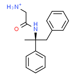 ChemSpider 2D Image | 2-{[(2S)-1,2-Diphenyl-2-propanyl]amino}-2-oxoethanaminium | C17H21N2O