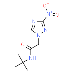 ChemSpider 2D Image | N-(2-Methyl-2-propanyl)-2-(3-nitro-1H-1,2,4-triazol-1-yl)acetamide | C8H13N5O3