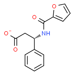 ChemSpider 2D Image | (3S)-3-(2-Furoylamino)-3-phenylpropanoate | C14H12NO4
