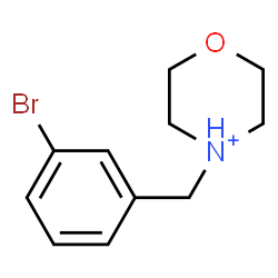ChemSpider 2D Image | 4-(3-Bromobenzyl)morpholin-4-ium | C11H15BrNO