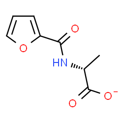 ChemSpider 2D Image | (2R)-2-(2-Furoylamino)propanoate | C8H8NO4