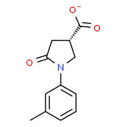 ChemSpider 2D Image | (3S)-1-(3-Methylphenyl)-5-oxo-3-pyrrolidinecarboxylate | C12H12NO3
