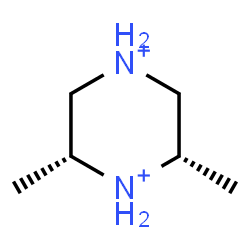 ChemSpider 2D Image | (2R,6S)-2,6-Dimethylpiperazinediium | C6H16N2