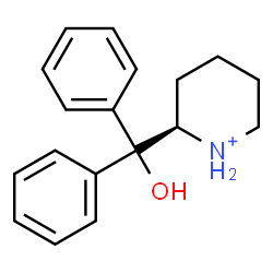 ChemSpider 2D Image | (2R)-2-[Hydroxy(diphenyl)methyl]piperidinium | C18H22NO