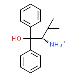ChemSpider 2D Image | (2S)-1-Hydroxy-3-methyl-1,1-diphenyl-2-butanaminium | C17H22NO