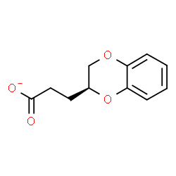 ChemSpider 2D Image | 3-[(2S)-2,3-Dihydro-1,4-benzodioxin-2-yl]propanoate | C11H11O4