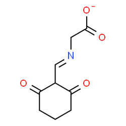 ChemSpider 2D Image | {(E)-[(2,6-Dioxocyclohexyl)methylene]amino}acetate | C9H10NO4