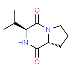 ChemSpider 2D Image | (3S,8aR)-3-Isopropylhexahydropyrrolo[1,2-a]pyrazine-1,4-dione | C10H16N2O2