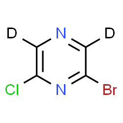 ChemSpider 2D Image | 2-Bromo-6-chloro(~2~H_2_)pyrazine | C4D2BrClN2