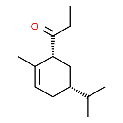 ChemSpider 2D Image | 1-[(1R,5R)-5-Isopropyl-2-methyl-2-cyclohexen-1-yl]-1-propanone | C13H22O