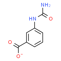 ChemSpider 2D Image | 3-(Carbamoylamino)benzoate | C8H7N2O3