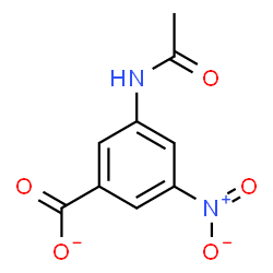 ChemSpider 2D Image | 3-Acetamido-5-nitrobenzoate | C9H7N2O5