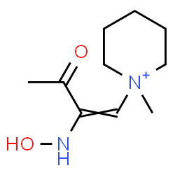 ChemSpider 2D Image | 1-[2-(Hydroxyamino)-3-oxo-1-buten-1-yl]-1-methylpiperidinium | C10H19N2O2