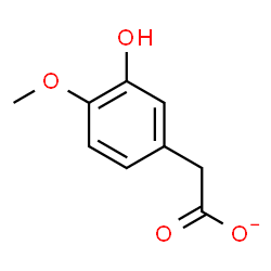 ChemSpider 2D Image | 3-Hydroxy-4-methoxyphenylacetate | C9H9O4