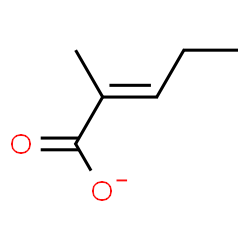 ChemSpider 2D Image | (2E)-2-Methyl-2-pentenoate | C6H9O2