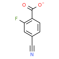 ChemSpider 2D Image | 4-Cyano-2-fluorobenzoate | C8H3FNO2