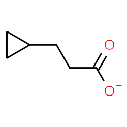 ChemSpider 2D Image | 3-Cyclopropylpropanoate | C6H9O2