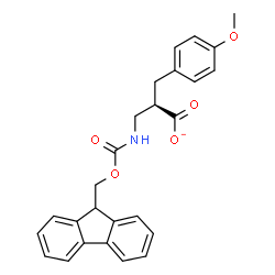 ChemSpider 2D Image | (2R)-3-{[(9H-Fluoren-9-ylmethoxy)carbonyl]amino}-2-(4-methoxybenzyl)propanoate | C26H24NO5