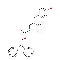 ChemSpider 2D Image | (2R)-3-{[(9H-Fluoren-9-ylmethoxy)carbonyl]amino}-2-(4-methoxybenzyl)propanoic acid | C26H25NO5