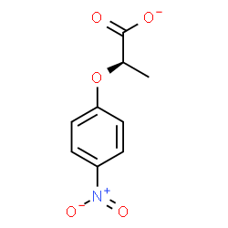 ChemSpider 2D Image | (2R)-2-(4-Nitrophenoxy)propanoate | C9H8NO5