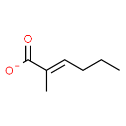 ChemSpider 2D Image | (2E)-2-Methyl-2-hexenoate | C7H11O2