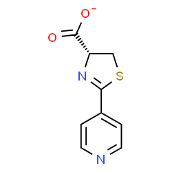 ChemSpider 2D Image | (4R)-2-(4-Pyridinyl)-4,5-dihydro-1,3-thiazole-4-carboxylate | C9H7N2O2S
