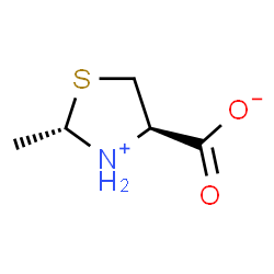 ChemSpider 2D Image | (2S-trans)-2-methyl-4-thiazolidinecarboxylic acid | C5H9NO2S