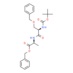 ChemSpider 2D Image | Benzyl O-benzyl-N-{[(2-methyl-2-propanyl)oxy]carbonyl}-D-seryl-L-alaninate | C25H32N2O6