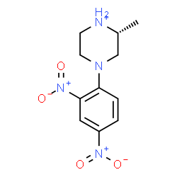 ChemSpider 2D Image | (2R)-4-(2,4-Dinitrophenyl)-2-methylpiperazin-1-ium | C11H15N4O4