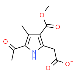 ChemSpider 2D Image | [5-Acetyl-3-(methoxycarbonyl)-4-methyl-1H-pyrrol-2-yl]acetate | C11H12NO5
