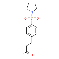 ChemSpider 2D Image | 3-[4-(1-Pyrrolidinylsulfonyl)phenyl]propanoate | C13H16NO4S
