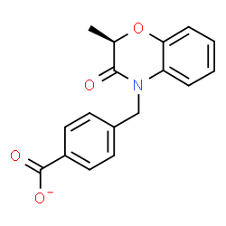 ChemSpider 2D Image | 4-{[(2R)-2-Methyl-3-oxo-2,3-dihydro-4H-1,4-benzoxazin-4-yl]methyl}benzoate | C17H14NO4