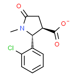 ChemSpider 2D Image | (2R,3R)-2-(2-Chlorophenyl)-1-methyl-5-oxo-3-pyrrolidinecarboxylate | C12H11ClNO3