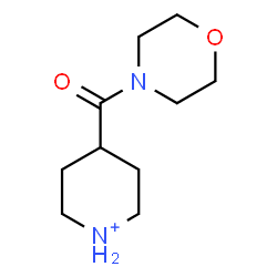 ChemSpider 2D Image | 4-(4-Morpholinylcarbonyl)piperidinium | C10H19N2O2